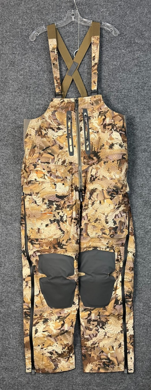 Sitka Hudson Bibs Mens Large Goretex Waterproof Optifade Concealment Waterfowl